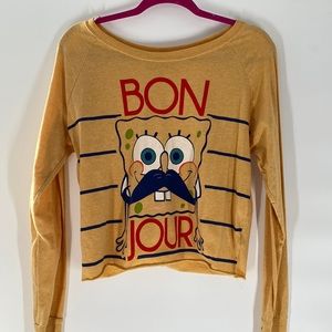 SpongeBob BonJour Cropped Shirt